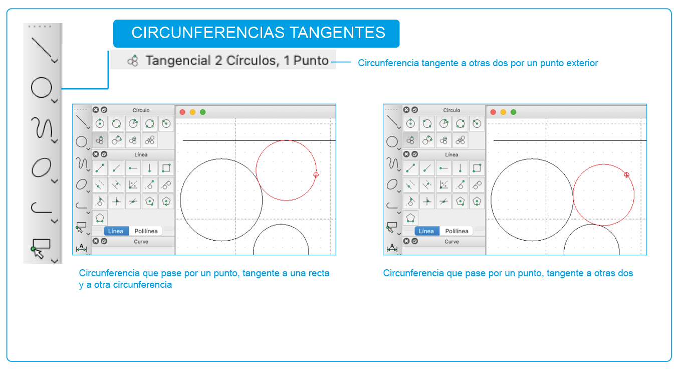 Circunferencias tangentes a otras dos