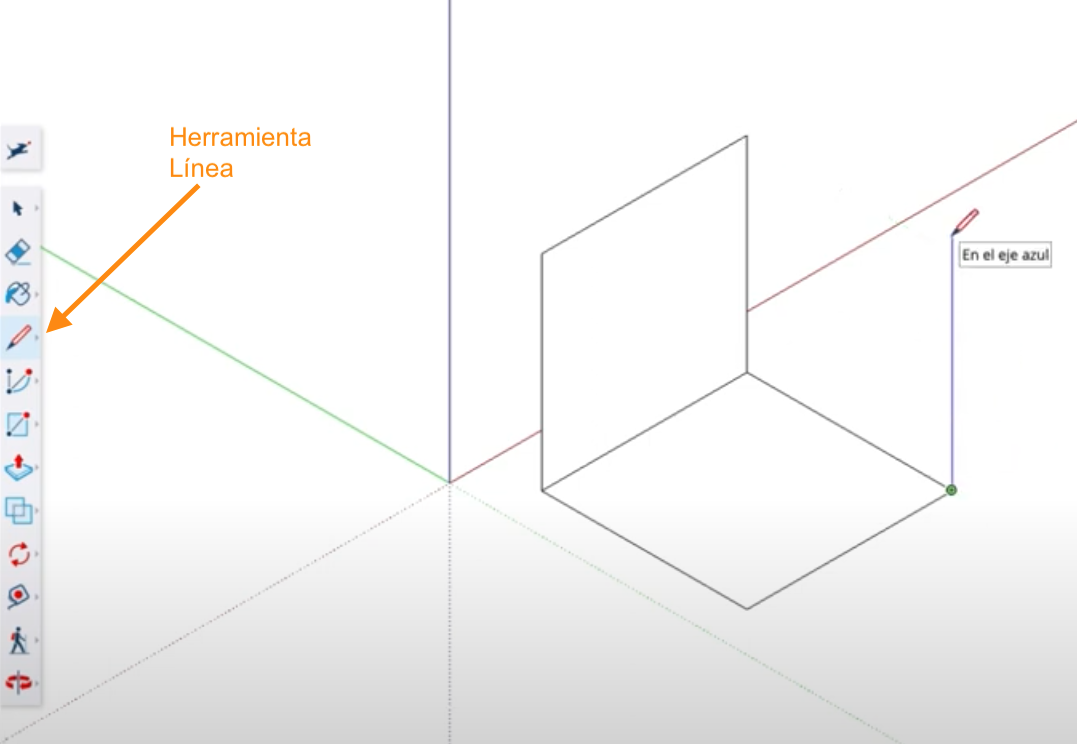 Dibujo de líneas en SketchUp