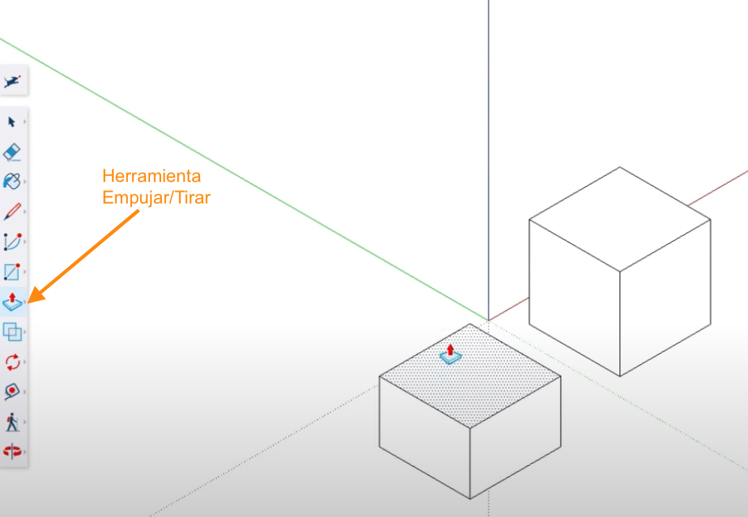Empujar/tirar en SketchUp